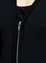 Detail View - Click To Enlarge - MS MIN - Zip front rib knit cardigan
