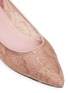 Detail View - Click To Enlarge - PEDDER RED - Floral lace skimmer flats