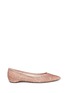 Main View - Click To Enlarge - PEDDER RED - Floral lace skimmer flats