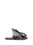 Main View - Click To Enlarge - NO.21 - Coarse glitter bow slide sandals