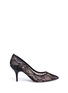 Main View - Click To Enlarge - PEDDER RED - Floral guipure lace pumps