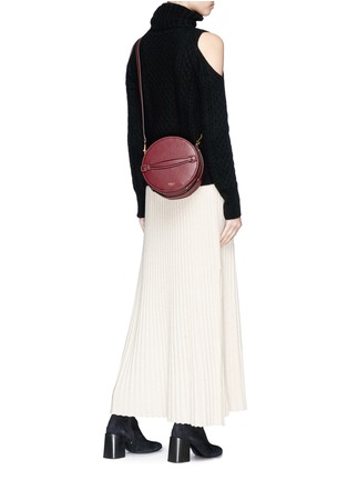 Figure View - Click To Enlarge - MULBERRY - 'Trunk' round leather crossbody bag