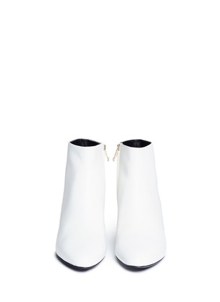 Front View - Click To Enlarge - STELLA LUNA - 'Architect 50' turnlock zip leather ankle boots