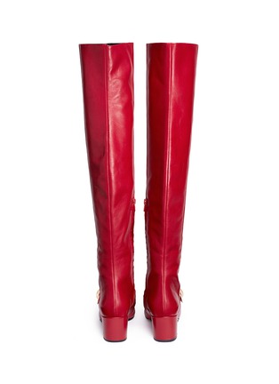 Back View - Click To Enlarge - STELLA LUNA - 'Stella XXL' turnlock buckle leather thigh high boots