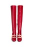 Front View - Click To Enlarge - STELLA LUNA - 'Stella XXL' turnlock buckle leather thigh high boots