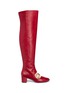 Main View - Click To Enlarge - STELLA LUNA - 'Stella XXL' turnlock buckle leather thigh high boots