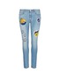 Main View - Click To Enlarge - STELLA MCCARTNEY - Surf embroidered patch cropped boyfriend jeans