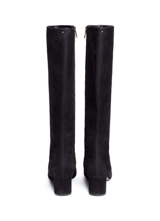 Back View - Click To Enlarge - STELLA LUNA - Turnlock zip knee high suede boots