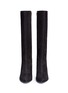 Front View - Click To Enlarge - STELLA LUNA - Turnlock zip knee high suede boots