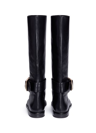 Back View - Click To Enlarge - STELLA LUNA - 'Double-Ring XXL' leather knee high riding boots