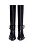 Front View - Click To Enlarge - STELLA LUNA - 'Double-Ring XXL' leather knee high riding boots