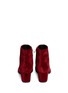 Back View - Click To Enlarge - STELLA LUNA - 'Architect 50' turnlock zip pull velvet ankle boots