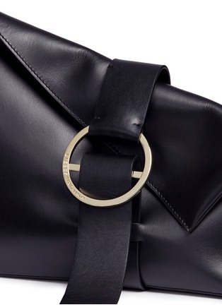  - 10142 - 'B Pouch' belted folded leather clutch