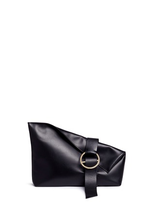 Main View - Click To Enlarge - 10142 - 'B Pouch' belted folded leather clutch