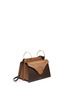 Detail View - Click To Enlarge - DANSE LENTE - 'Phoebe' spiral handle colourblock leather crossbody bag