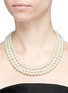 Figure View - Click To Enlarge - KENNETH JAY LANE - Glass crystal pavé starburst glass pearl necklace