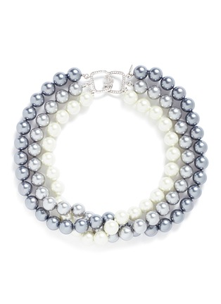 Main View - Click To Enlarge - KENNETH JAY LANE - Cultura pearl tiered necklace