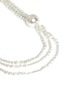 Detail View - Click To Enlarge - KENNETH JAY LANE - Three row glass pearl station necklace