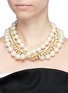 Figure View - Click To Enlarge - KENNETH JAY LANE - Beaded three row glass pearl necklace