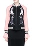 Main View - Click To Enlarge - HELEN LEE - Bunny embroidered wool-cashmere felt bomber jacket
