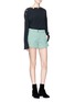 Figure View - Click To Enlarge - HELEN LEE - Cady crepe A-line shorts