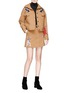 Figure View - Click To Enlarge - HELEN LEE - 'Identified' slogan patch bunny embroidered crepe jacket