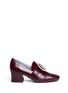 Main View - Click To Enlarge - DORATEYMUR - 'Turbojet' metal hoop leather loafer pumps