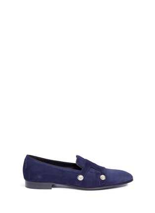 Main View - Click To Enlarge - 10176 - 'Double Monk' suede loafers