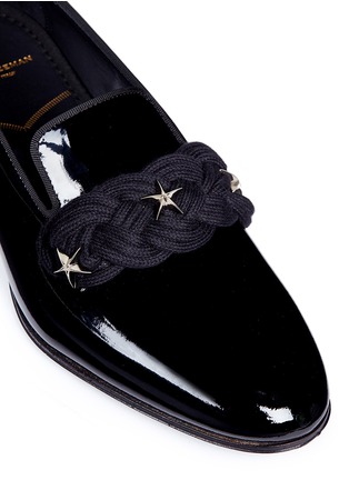 Detail View - Click To Enlarge - 10176 - Star stud patent leather loafers