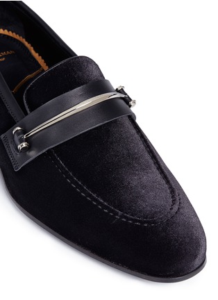 Detail View - Click To Enlarge - 10176 - Horsebit velvet loafers