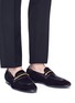 Figure View - Click To Enlarge - 10176 - Star stud velvet loafers