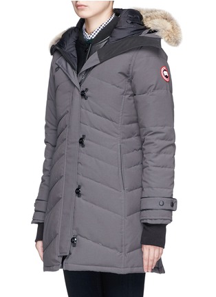 Front View - Click To Enlarge - CANADA GOOSE - 'Lorette' coyote fur hooded down puffer parka