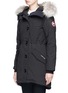 Front View - Click To Enlarge - CANADA GOOSE - 'Rossclair' coyote fur hooded down padded parka