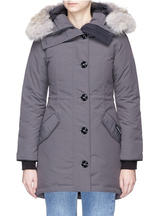 Main View - Click To Enlarge - CANADA GOOSE - 'Rossclair' coyote fur hooded down padded parka