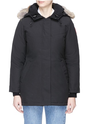 Main View - Click To Enlarge - CANADA GOOSE - 'Victoria' coyote fur hooded down padded parka