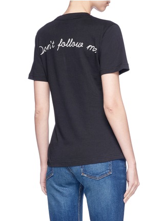 Figure View - Click To Enlarge - 73404 - 'Don't Follow Me' embroidered T-shirt
