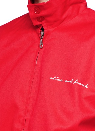 Detail View - Click To Enlarge - 73404 - Slogan print twill jacket