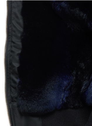 Detail View - Click To Enlarge - MR & MRS ITALY - Fox fur feather hood bomber jacket