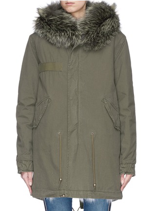 Main View - Click To Enlarge - MR & MRS ITALY - 'Army' fox fur hood parka
