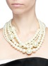 Figure View - Click To Enlarge - KENNETH JAY LANE - Five row glass pearl necklace