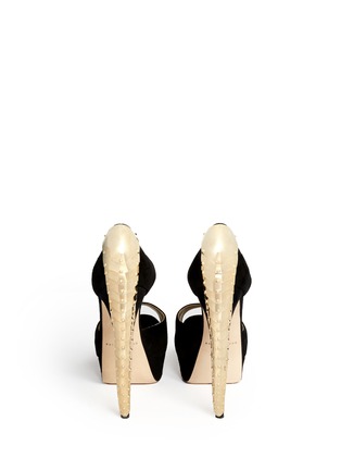 Back View - Click To Enlarge - 70153 - Rocyce armadillo metal-plated platform pumps