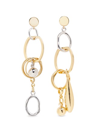 Main View - Click To Enlarge - MOUNSER - Detachable charm drop mismatched earrings