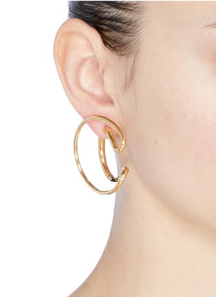 Figure View - Click To Enlarge - CHARLOTTE CHESNAIS - 'Ego' large curved single earring