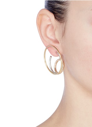 Figure View - Click To Enlarge - CHARLOTTE CHESNAIS - 'Ricoche' large hoop earrings