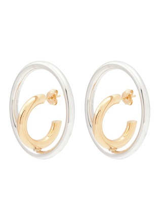 Main View - Click To Enlarge - CHARLOTTE CHESNAIS - 'Saturn' large hoop earrings