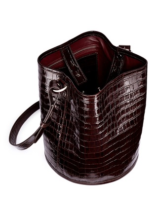  - CREATURES OF COMFORT - Small croc embossed leather bucket bag