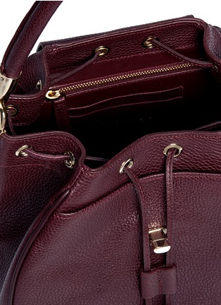 Detail View - Click To Enlarge - CREATURES OF COMFORT - Grainy leather bucket bag