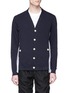 Main View - Click To Enlarge - 73088 - Stripe panel cotton cardigan