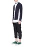 Figure View - Click To Enlarge - 73088 - Stripe panel cotton cardigan