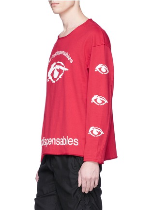 Detail View - Click To Enlarge - 73088 - '(In)dispensables' eye print long sleeve T-shirt
